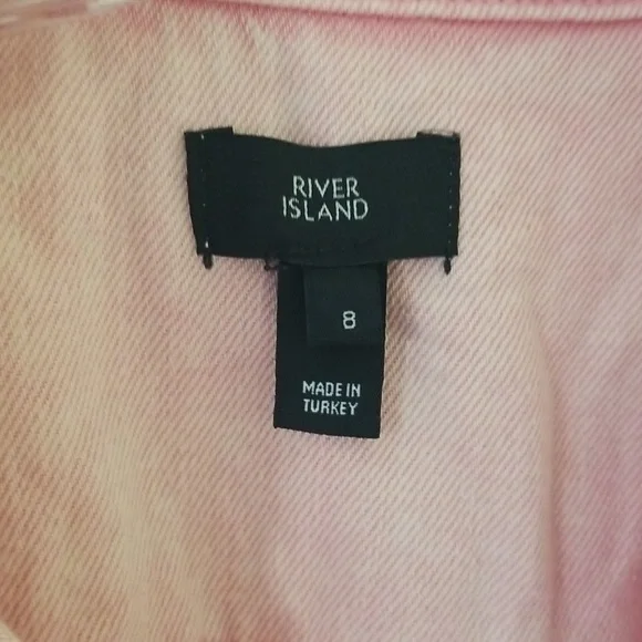 Vintage River Island Faded Pink Belted Denim Romper - Picture 2 of 6